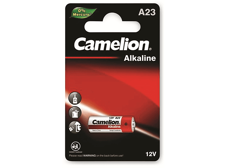 CAMELION 12V-Batterie, Plus Alkaline, A23, 1 Stück Alkaline Batterie