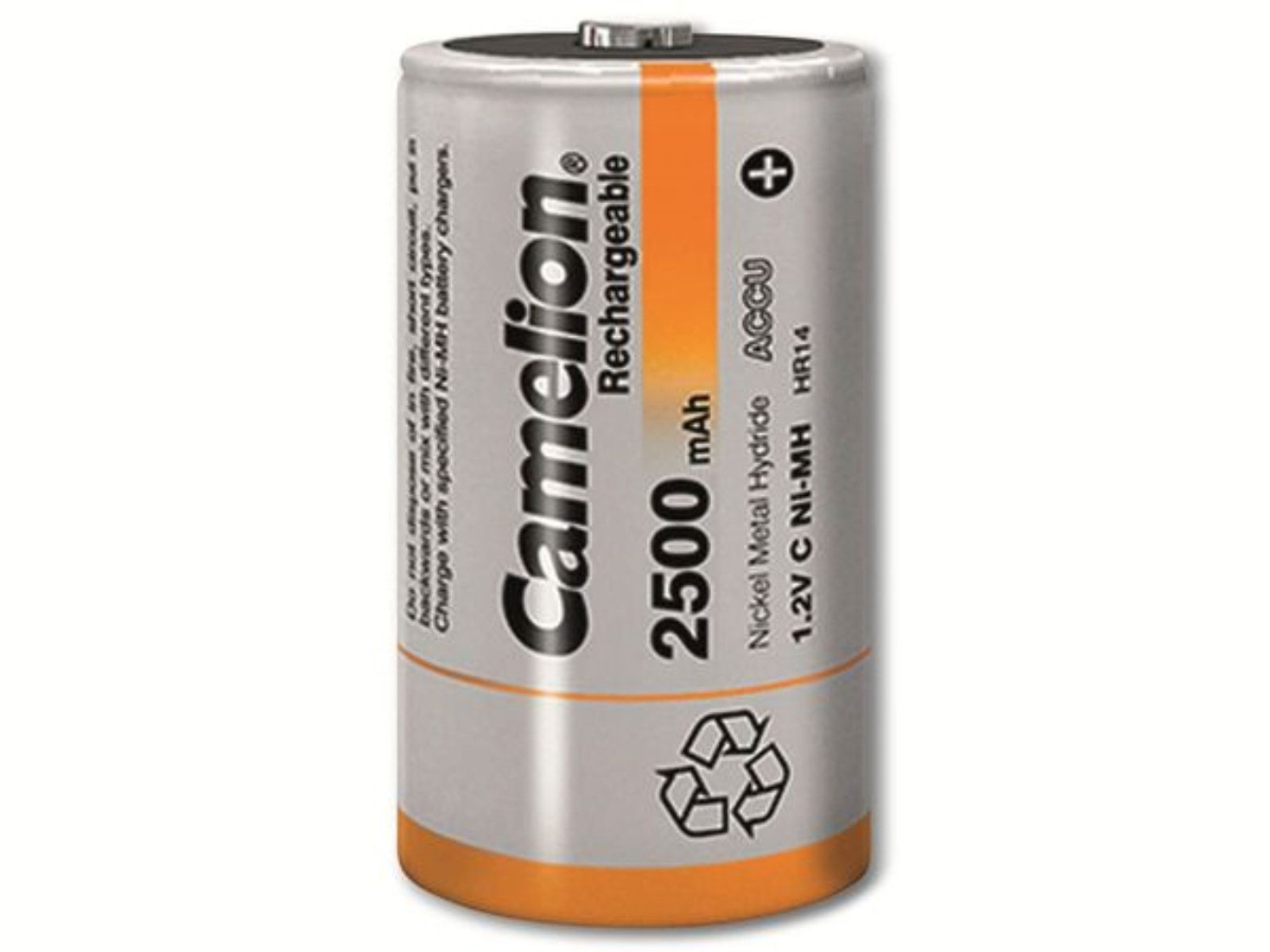 Bateria cylindryczna z marką Camelion i tekstem o jej pojemności.