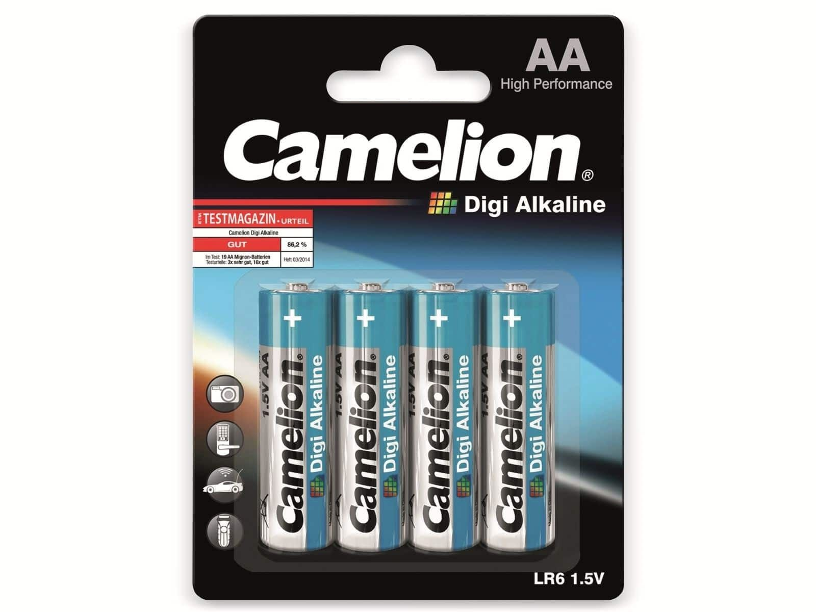 4 Alkaline Stück Batterie CAMELION Mignon-Batterie, LR6, Digi-Alkaline,