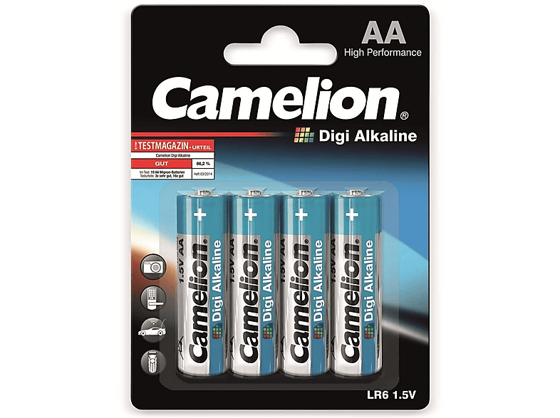 CAMELION Mignon-Batterie, Batterie Stück LR6, 4 Digi-Alkaline, Alkaline