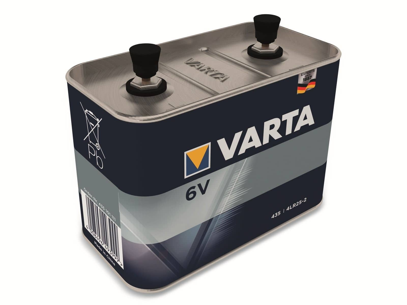 VARTA Batterie Alkaline, (1-Pack) 435, 35.000mAh, Shrinkwrap Alkaline Batterie 6V