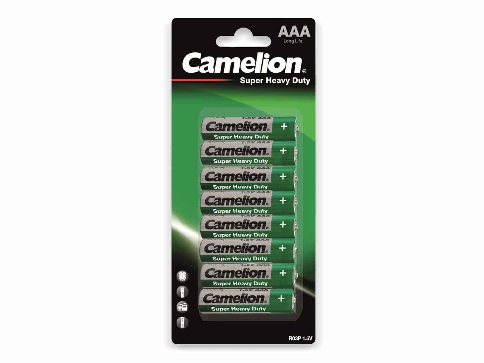CAMELION Micro-Batterie, Batterien Zink-Kohle Duty 8 Stück Super Heavy