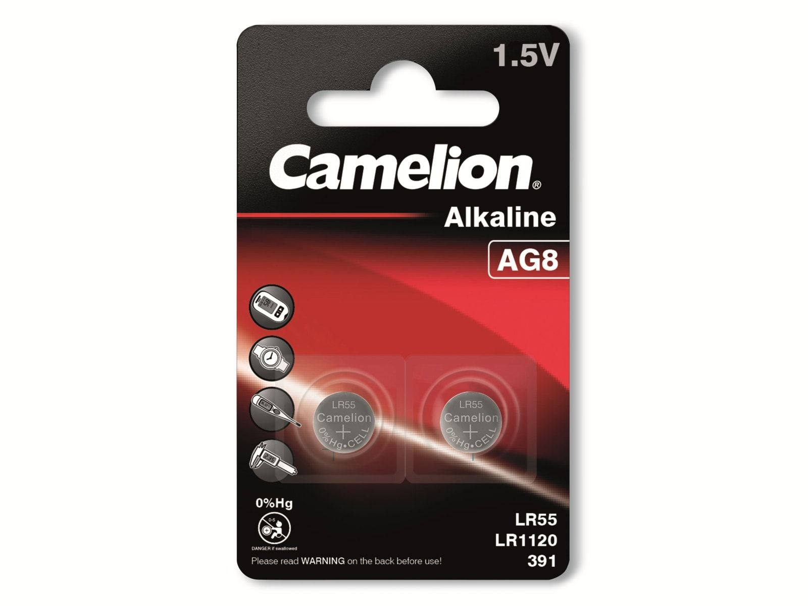 CAMELION Knopfzelle AG8, St. Alkaline 2 Knopfzelle