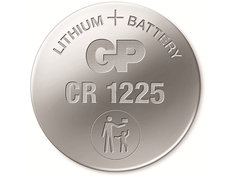 Lithium-Knopfzelle 3V CR1225, GP Lithium Knopfzelle