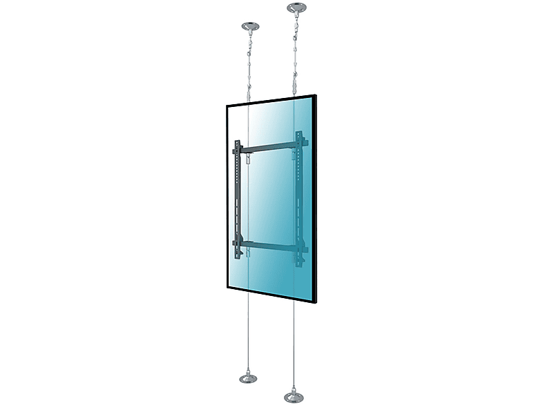 Soporte TV fijo - KIMEX 032-2006 Soporte de suelo-techo con cables para pantallas 42"-75" - Altura 6m