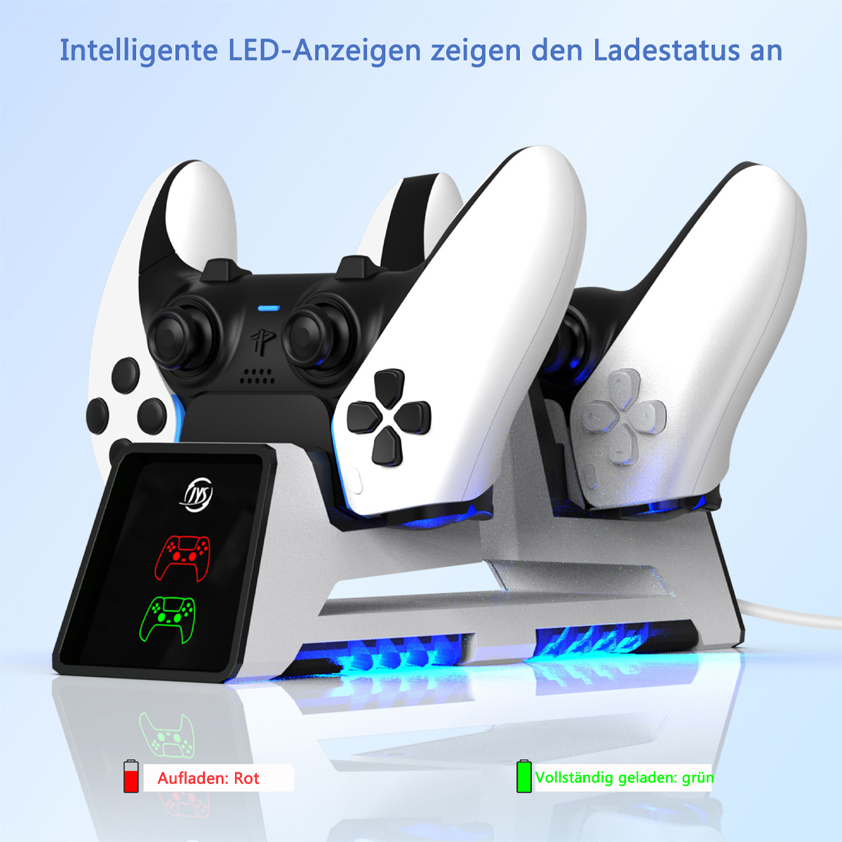 RESPIEL PS5 multifunktionale Gamepad-Ladestation,für PS Controller VR2 Ladestation, grau Controller-Ladestation