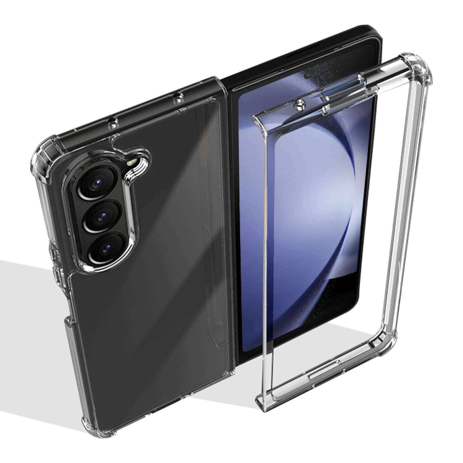 AVIZAR Crystal Bump Handyhülle Backcover, Transparent Series, Samsung, Galaxy 5, Z Fold