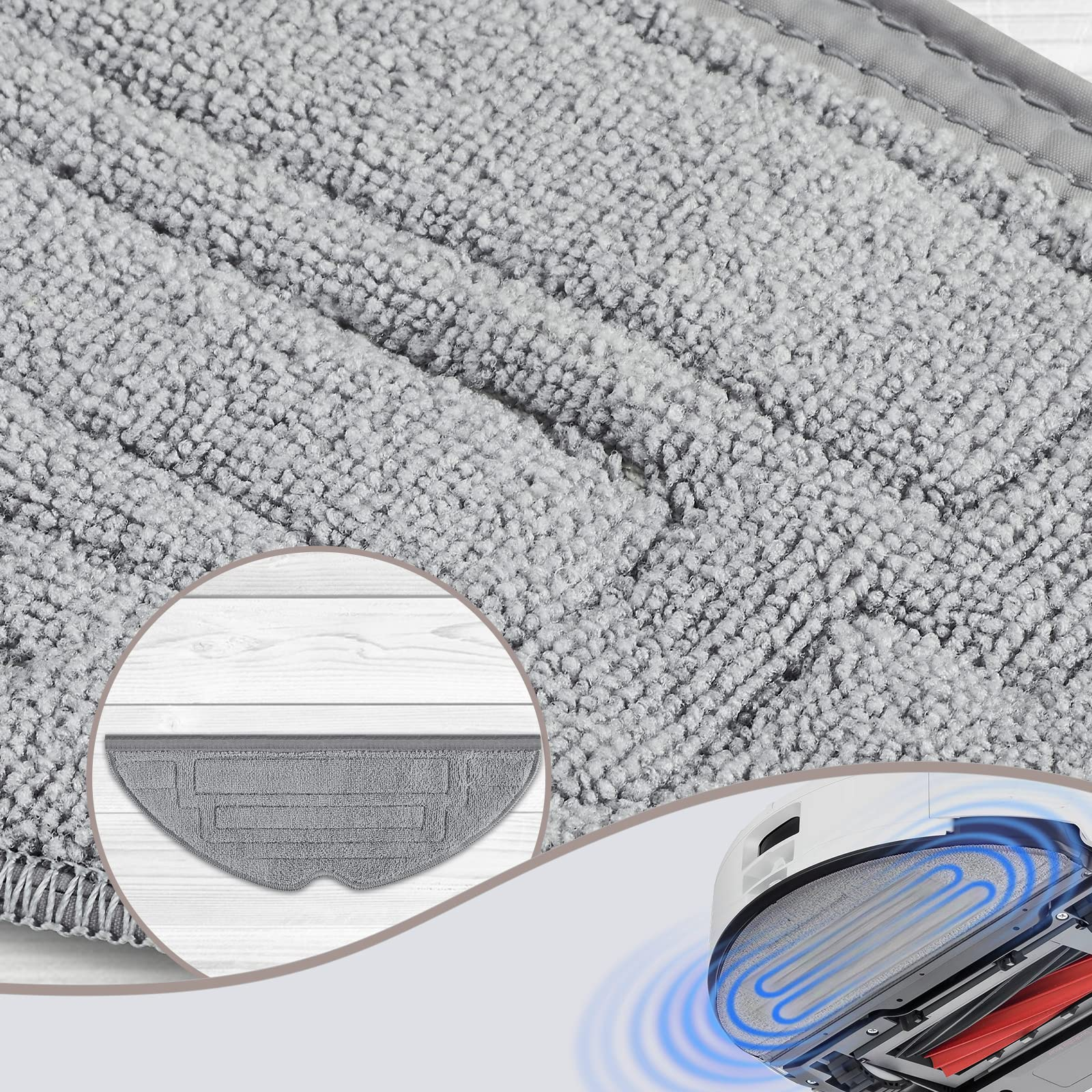 INF Wischtücher für Xiaomi Roborock S8/S8+ Wischpad 6er-Pack