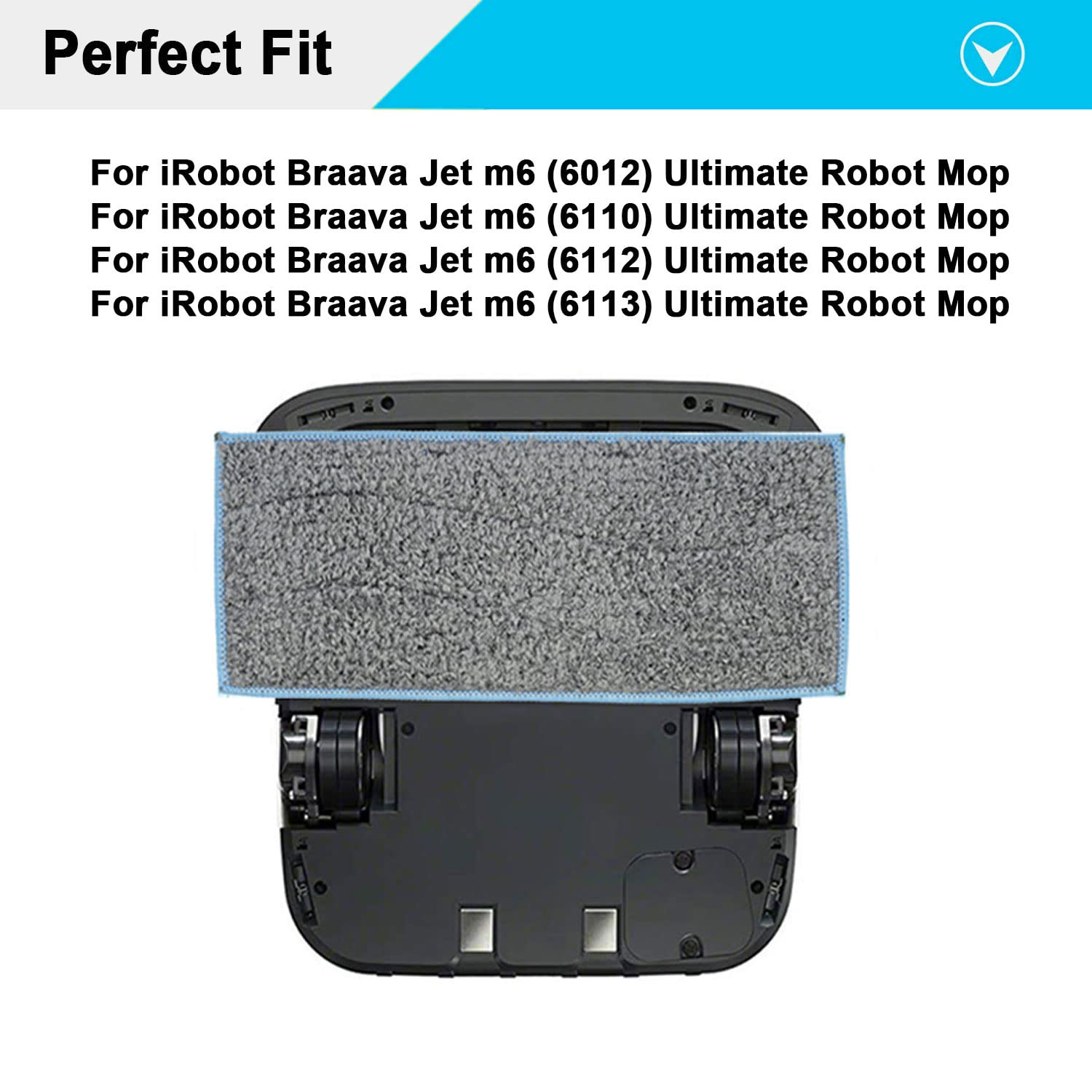 INF iRobot Braava Waschbare im Jet Wischpads 8er-Pack, m6/6012/6110/6112 Wischpad