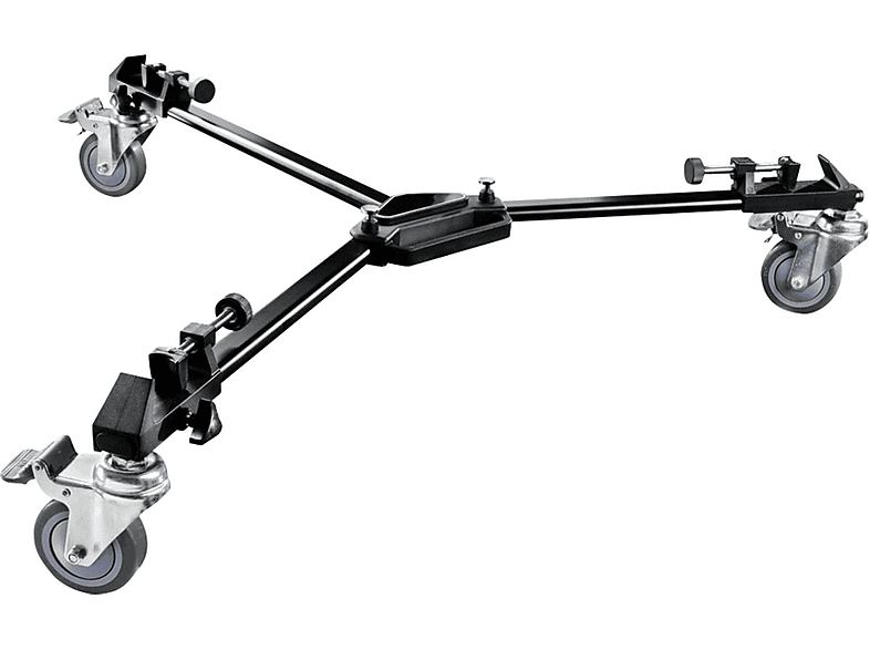 WALIMEX WT-600 Stativwagen Räder / Rollen, schwarz, Höhe offen bis 13 mm
