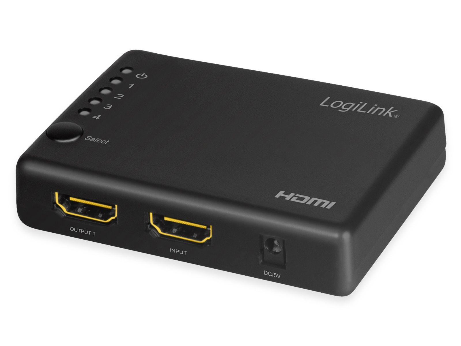 LOGILINK HDMI-Splitter HD0036, 1x4-Port, cm 4K/30 11,7 Hz, Splitter schlank