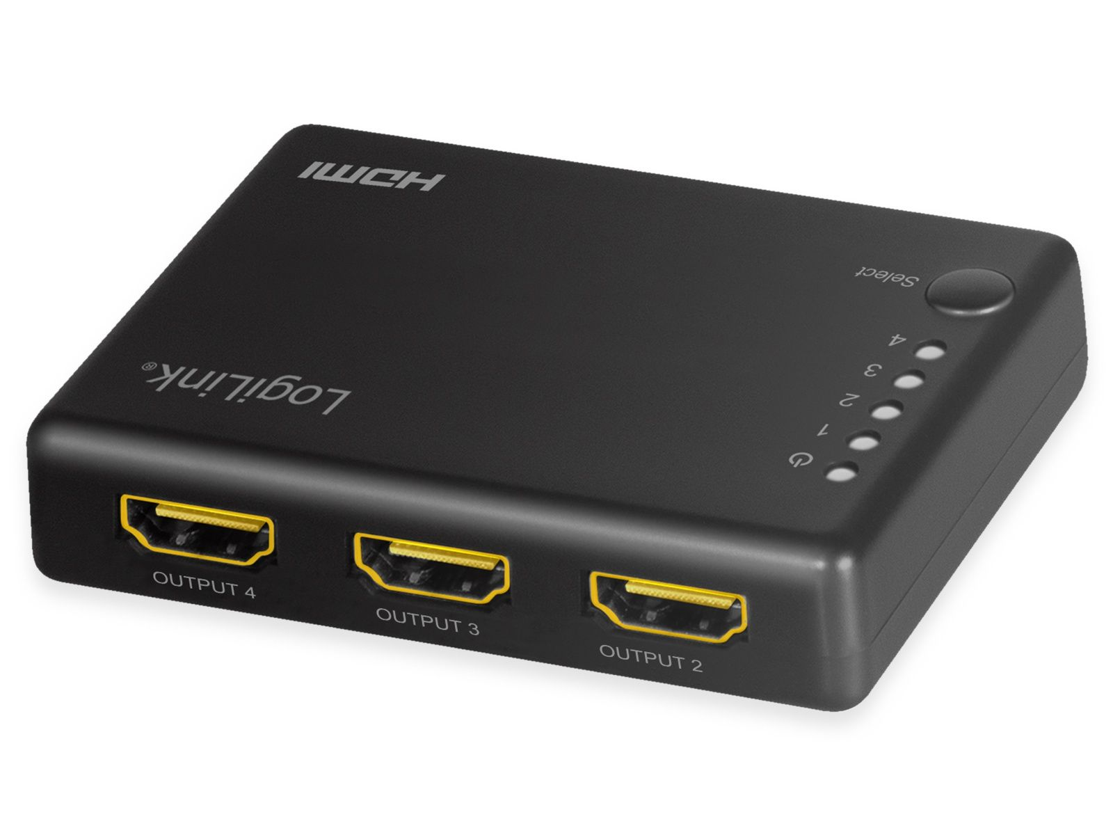 HD0036, cm 11,7 1x4-Port, Splitter HDMI-Splitter LOGILINK 4K/30 Hz, schlank