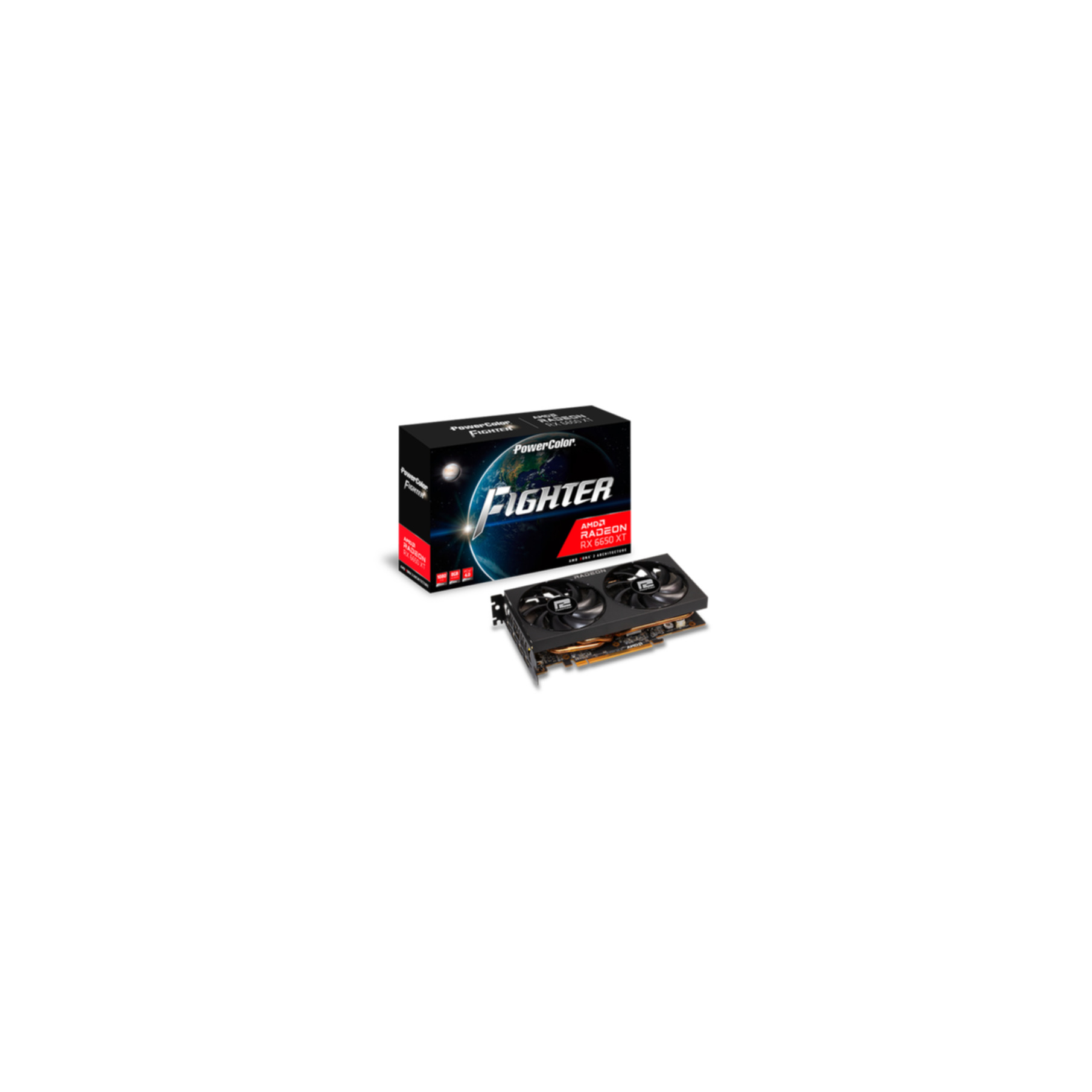 POWERCOLOR AXRX 6650 XT 8GBD6-3DH Grafikkarte) (AMD
