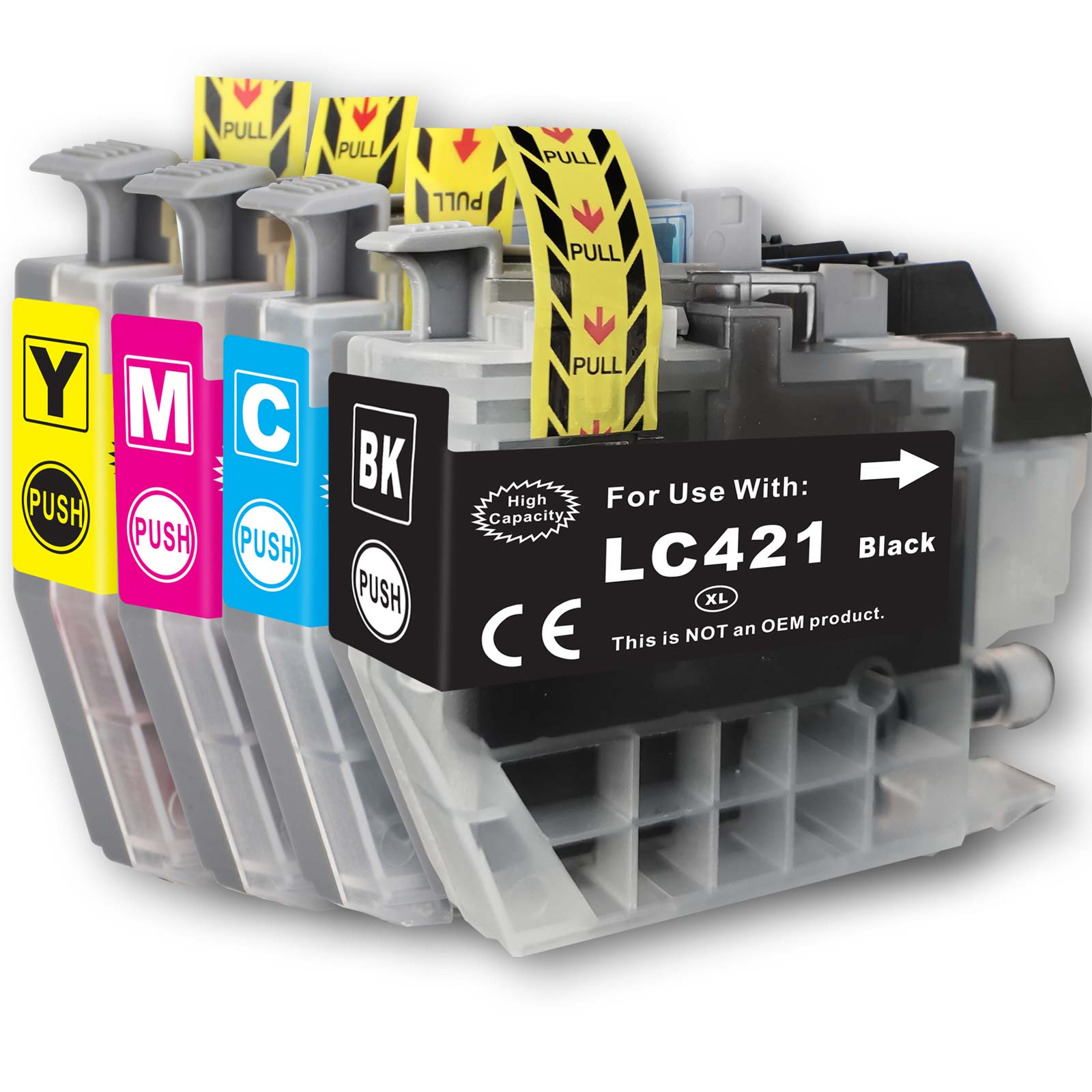 GIGAO LC-421 XL Tinten Patronen LC-421XL LC-421XLVAL Druckerpatronen Brother kompatibel Multipack 4-Farben (Schwarz, Cyan, Magenta, Gelb) (LC-421XLVAL LC421XLVAL LC-421XL Value Pack)