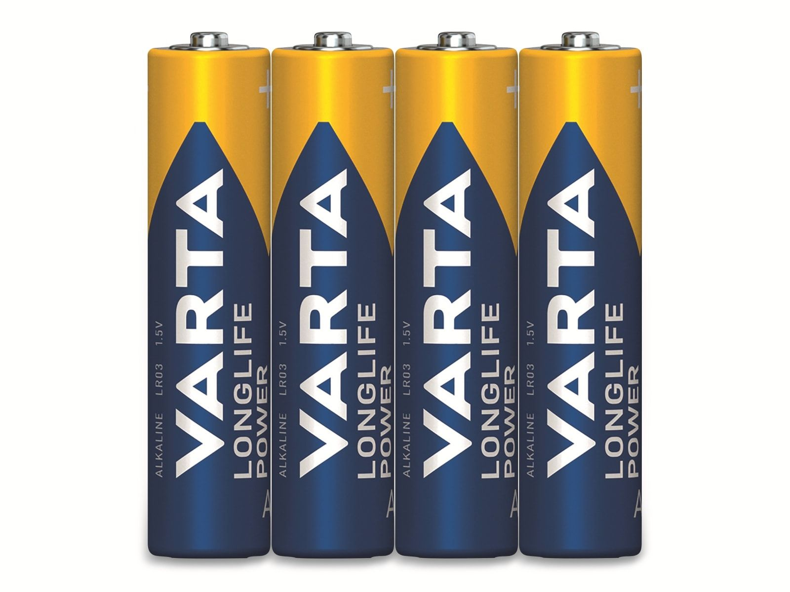 AAA, Power, 4 Alkaline Stück LR03, Alkaline, Batterie Batterie 1.5V, VARTA Longlife Micro,