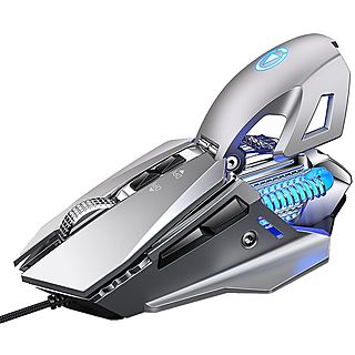 Ratón Gaming - KINSI G10, USB con cable, Plata