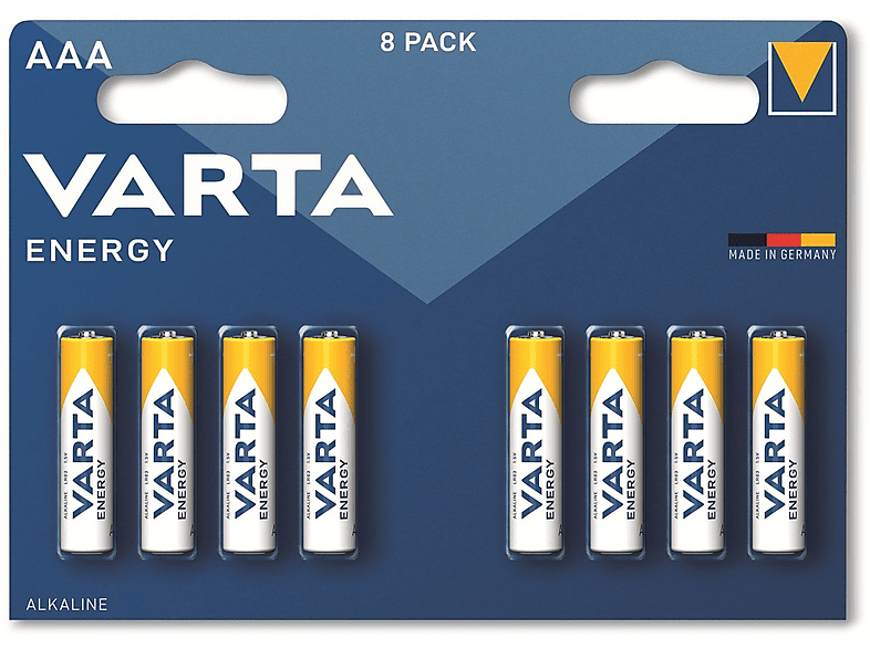 Alkaline, AAA, Batterie VARTA 1.5V, LR03, Batterie 8 Stück Micro, Alkaline Energy,