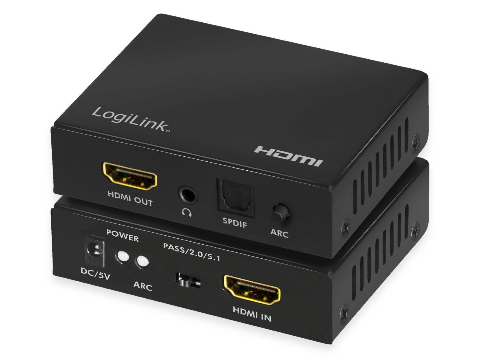 LOGILINK HDMI-Audio-Extraktor HD0055, 2CH/5.1CH, Extraktor 11,7 Hz cm 4K/60