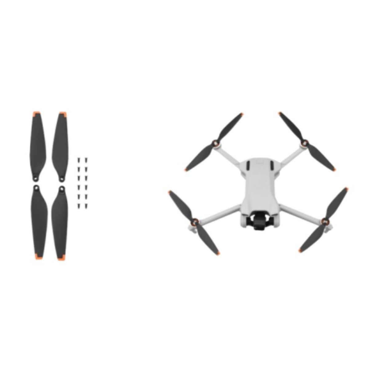 INF Ersatz-Drohnenpropeller, 2 Orange Paar leicht, Propeller, geräuscharm