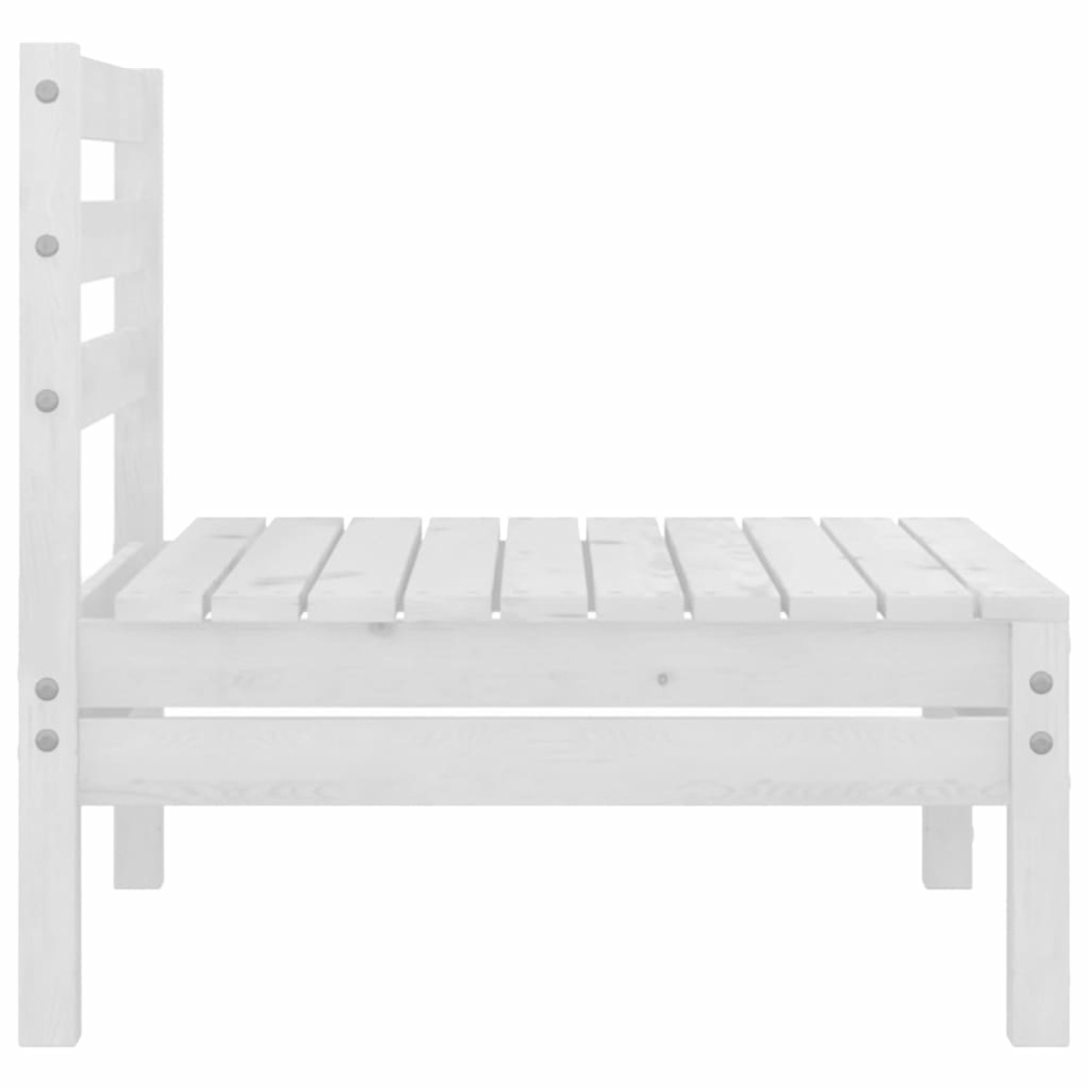 3082413 VIDAXL Weiß Gartensofa,