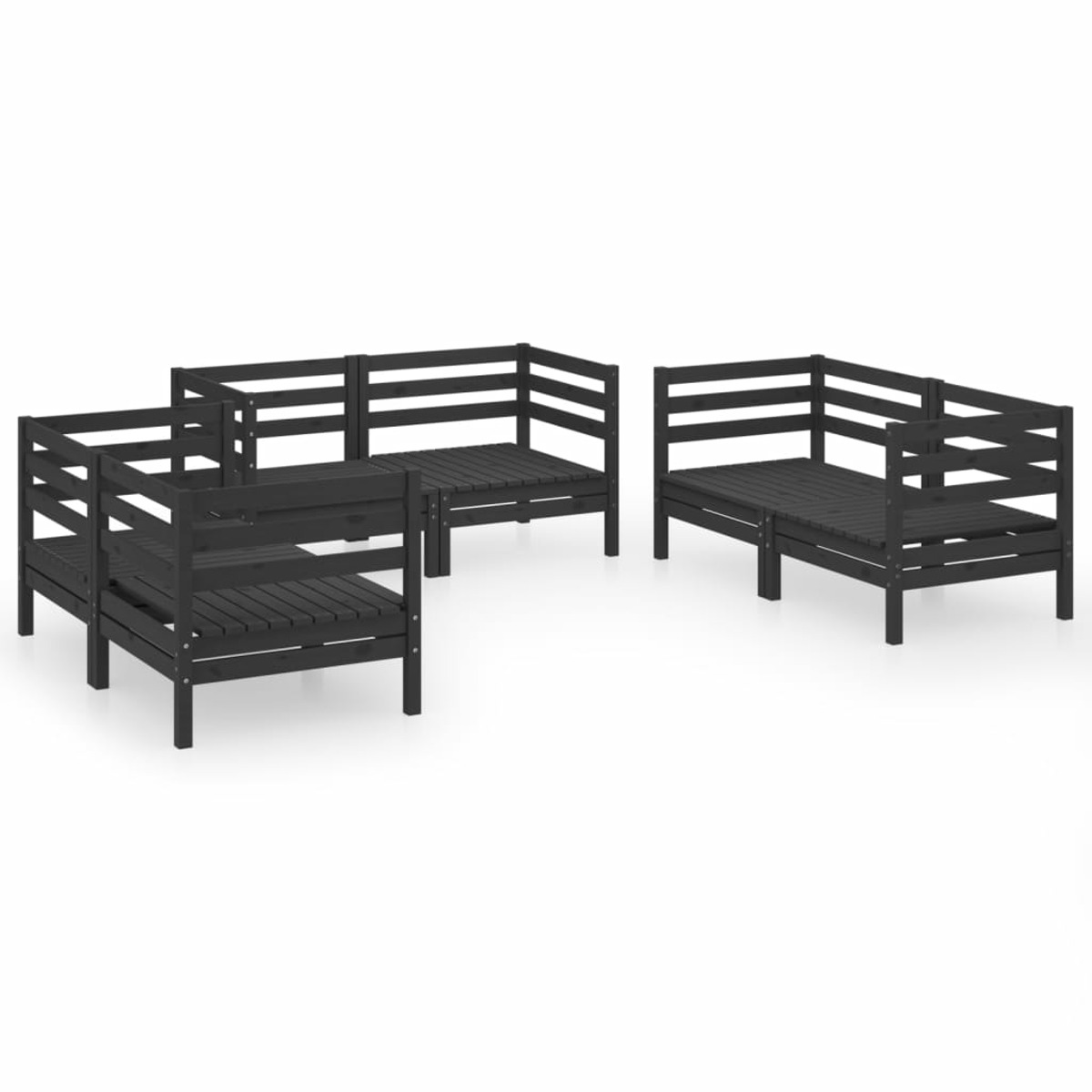 VIDAXL Schwarz 3082586 Gartensofa,