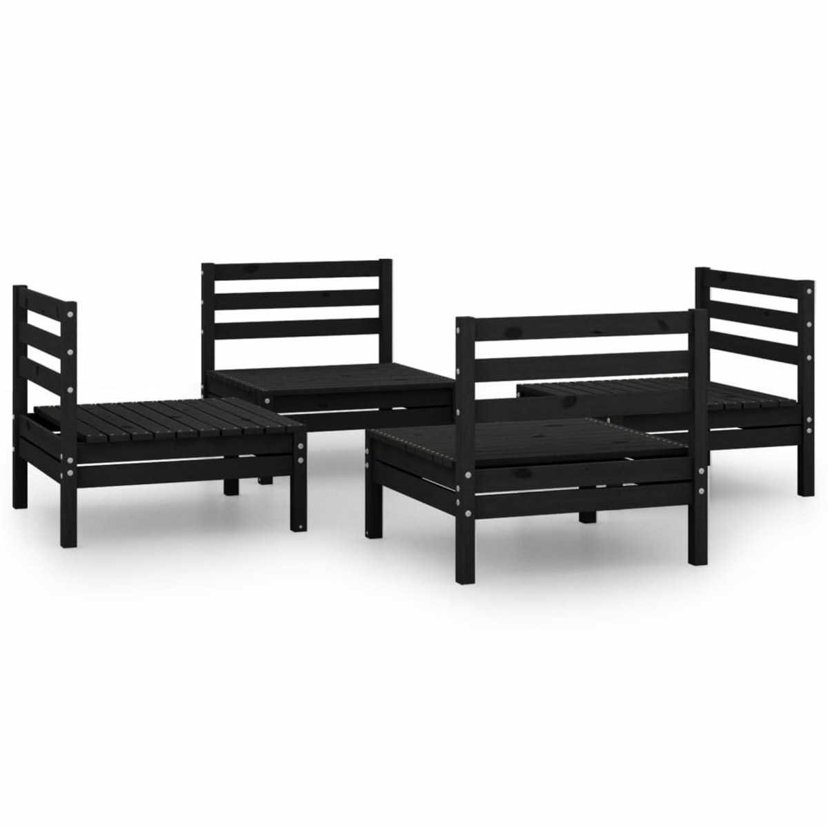 VIDAXL 3082406 Gartensofa, Schwarz