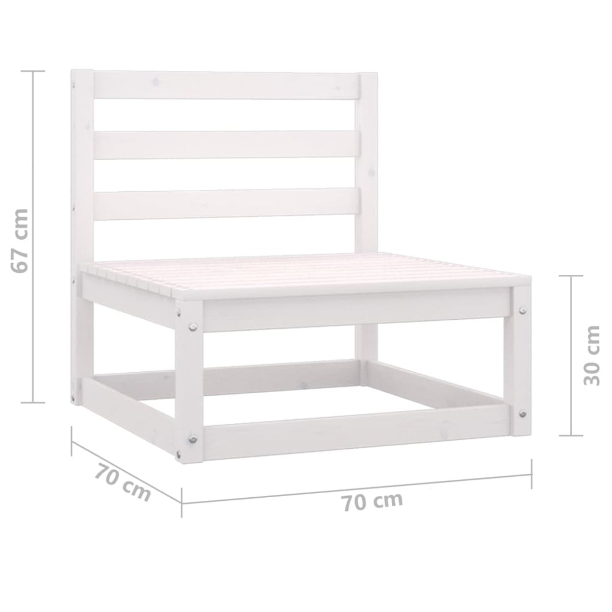 VIDAXL 805711 Gartensofa, Weiß