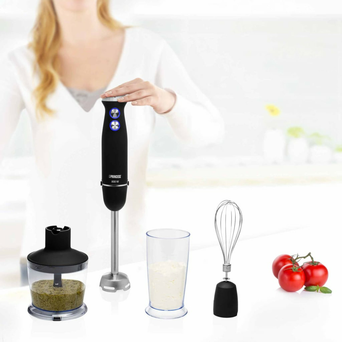 Blender ręczny PRINCESS 221220 Czarny, Stal nierdzewna