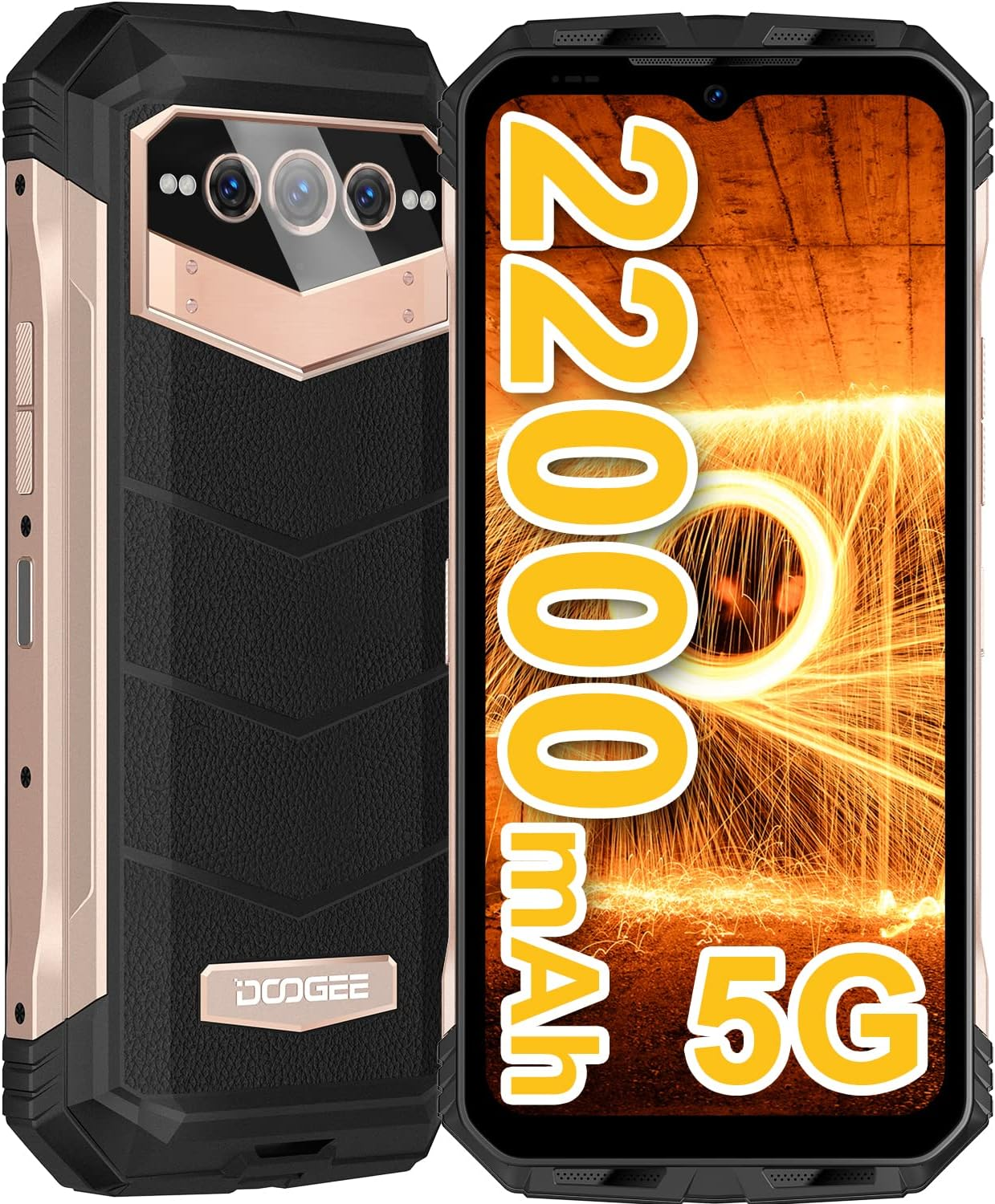 120Hz DOOGEE 1080 22000mAh VMAX SIM 20GB+256GB Dual 256 108MP Gold Dimensity 5G GB