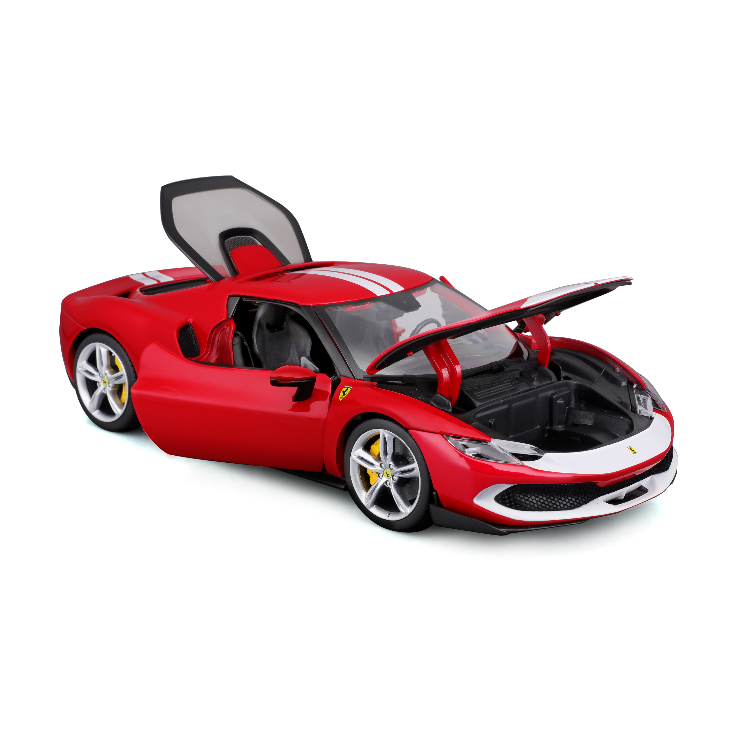 1:18) Assetto Ferrari Fiorano Spielzeugauto (rot/weiß, Maßstab 296GTB BBURAGO