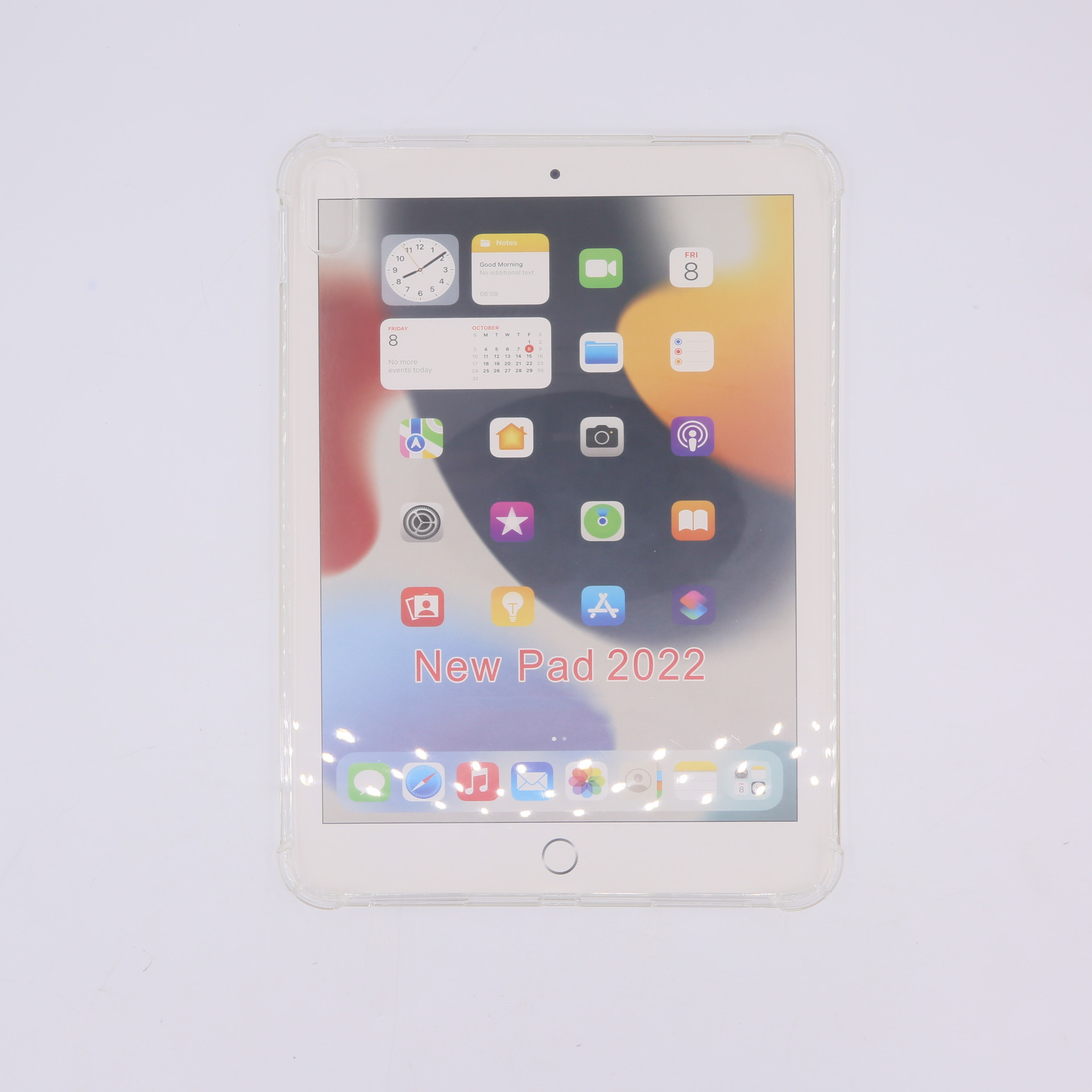 INF Tablethülle Tablethülle Bookcover Transparent/Weiß Apple für TPU