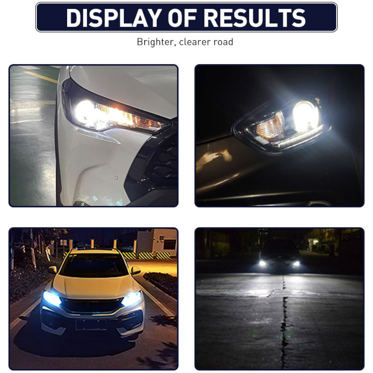 Glühbirnen, INF Grau 2er-Pack Auto-LED-Frontscheinwerfer-Birnen,