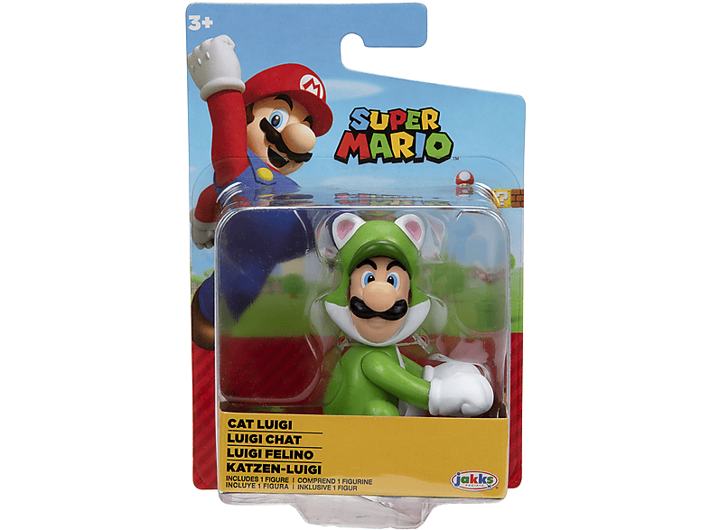 SUPER MARIO Nintendo Super Mario Figur Cat Luigi, 6,5 cm Spielware