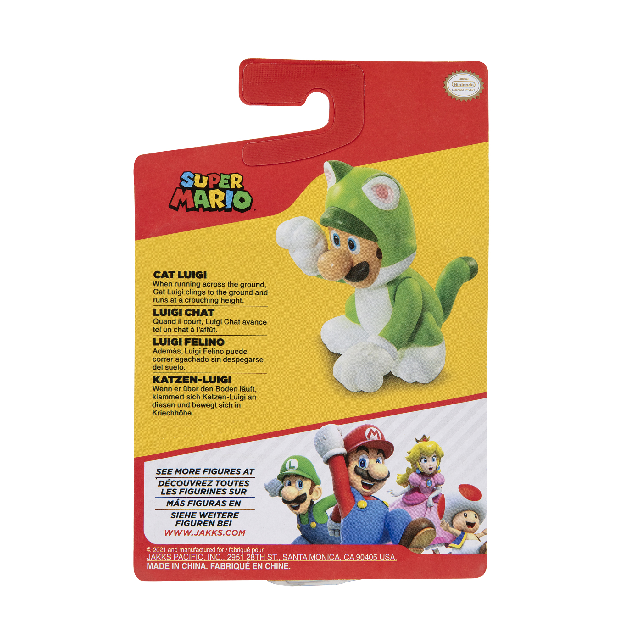 Super MARIO Cat cm Luigi, Spielware Mario Nintendo Figur 6,5 SUPER