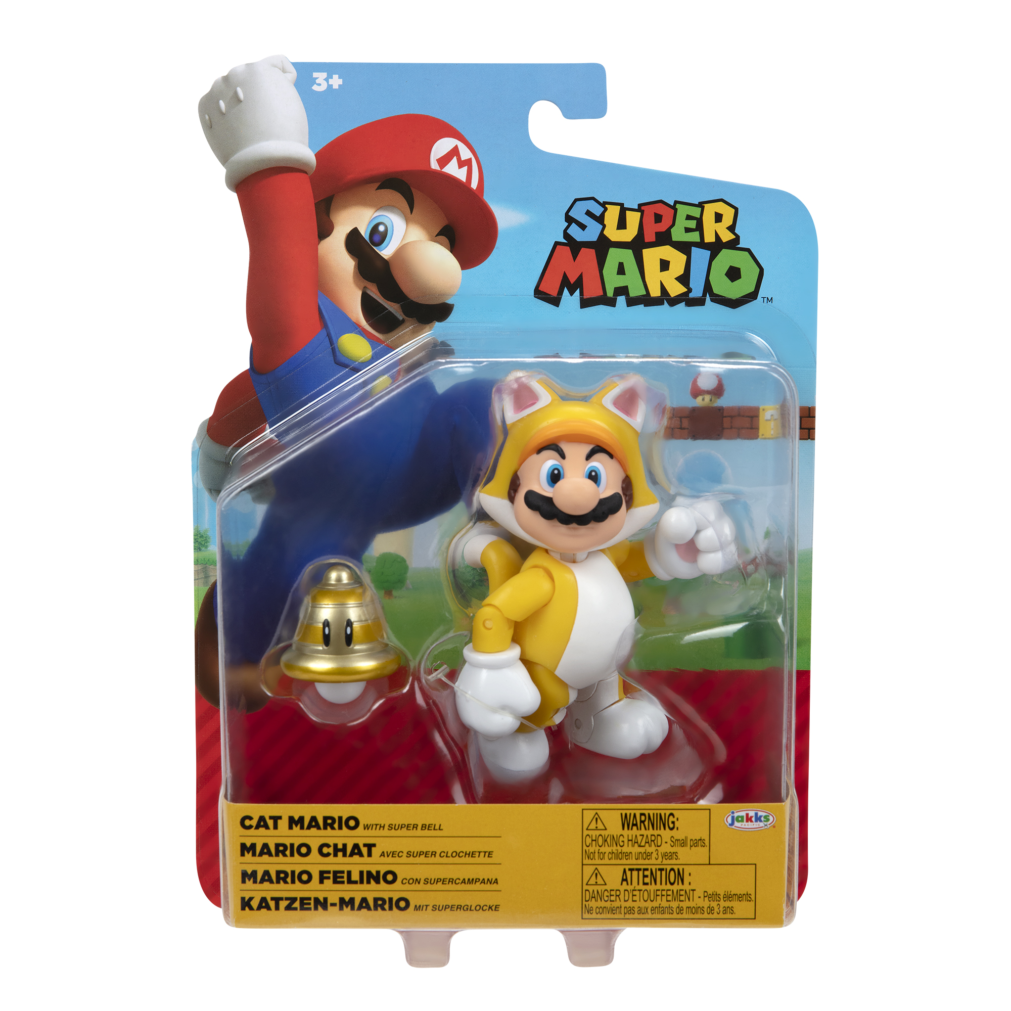 SUPER MARIO Nintendo Cat Mario 10 Superball, Mario with Super Spielware cm Figur