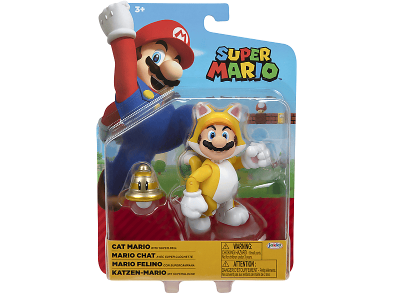 SUPER MARIO Nintendo Super Mario Figur Cat Mario with Superball, 10 cm  Spielware