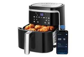 Cecotec 5.5 L Oil-Free Air Fryer Cecofry Full InoxBlack 5500 Pro with  Accessorie