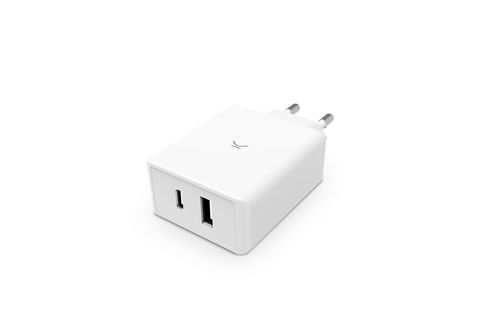Ksix Cargador USB-C 20W Power Delivery + Cable Tipo-C 3A Blanco