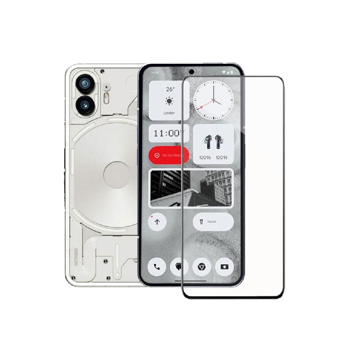 2x 2) Schutzglas(für Panzer H9 Nothing Folie Phone Hart Full Phone Display WIGENTO Glas Nothing