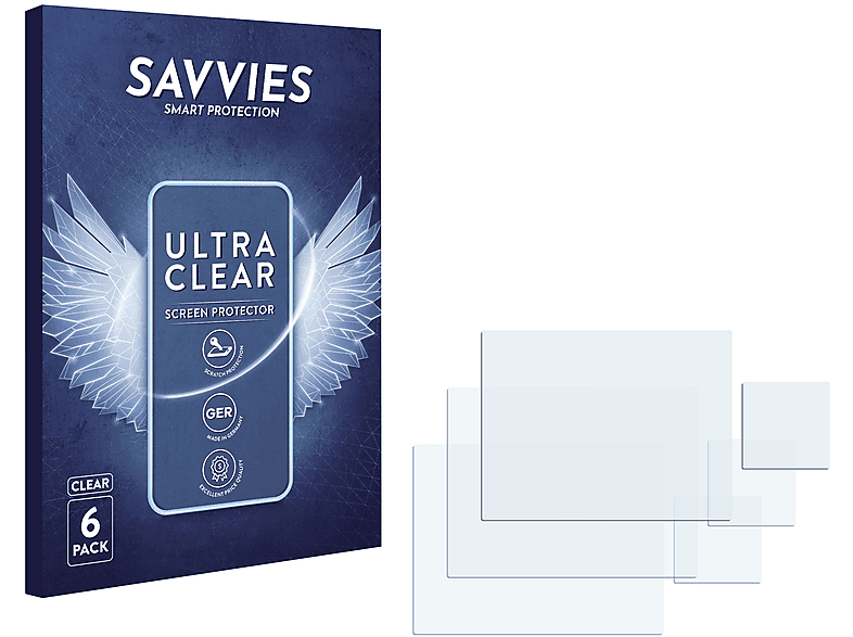 SAVVIES 6x klare Schutzfolie(für Fujifilm GFX50S)