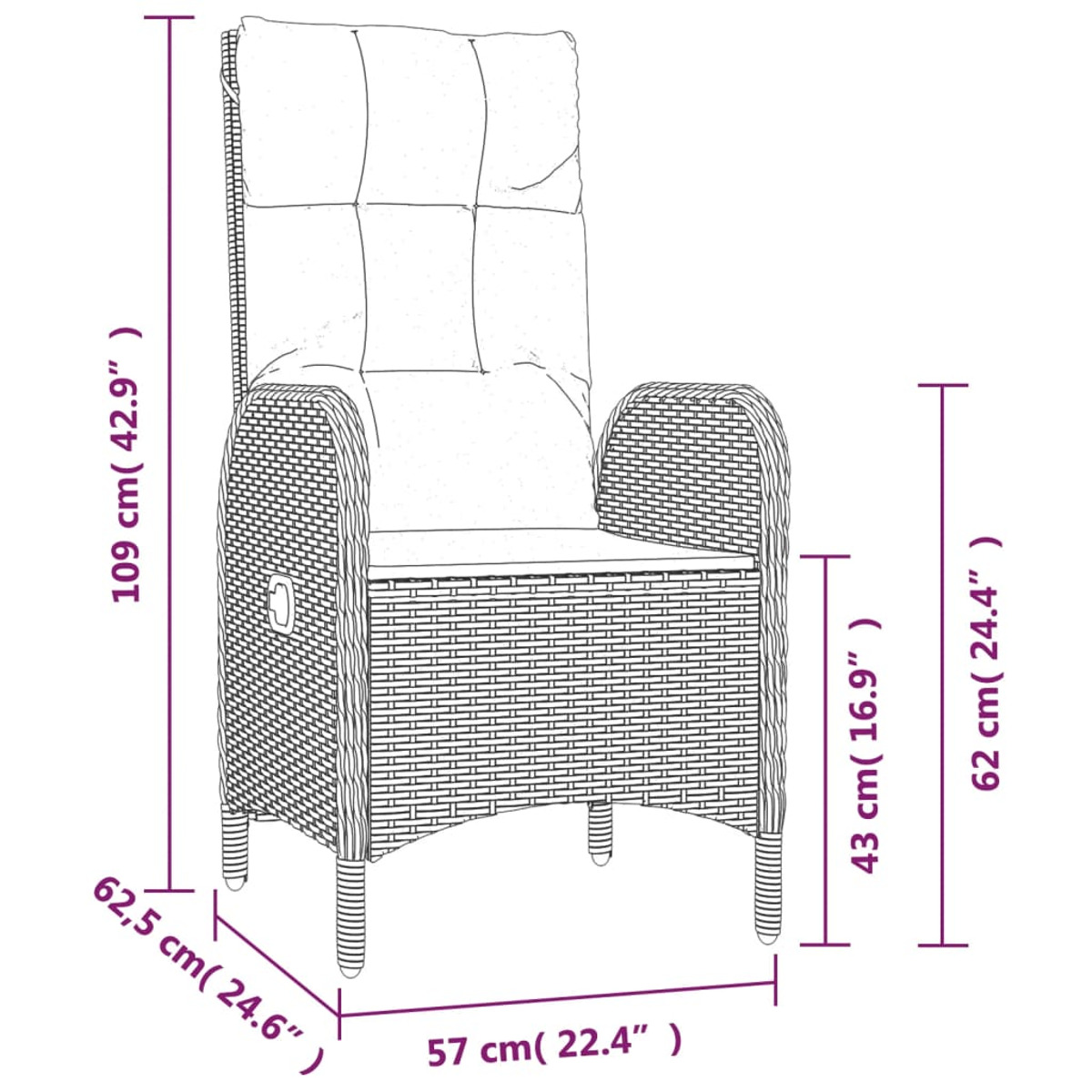 VIDAXL 3185180 Grau Gartentisch- und Stuhlset
