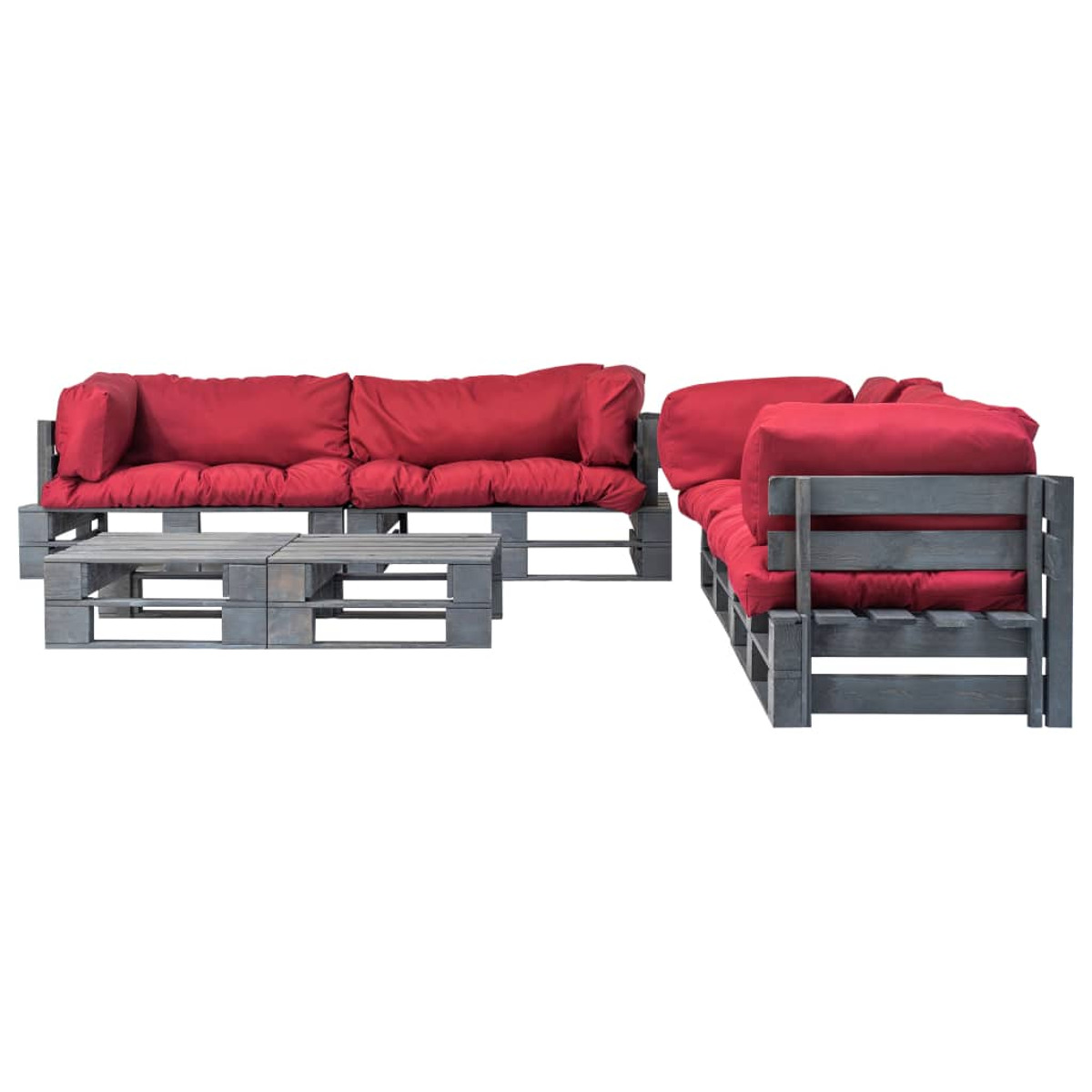 Rot Stuhlset, VIDAXL Gartentisch- 275331 und