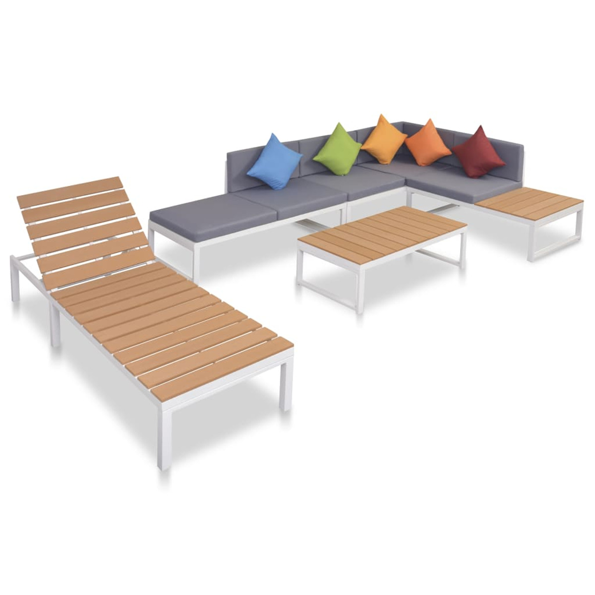 Gartentisch- 42870 Mehrfarbig Stuhlset, VIDAXL und