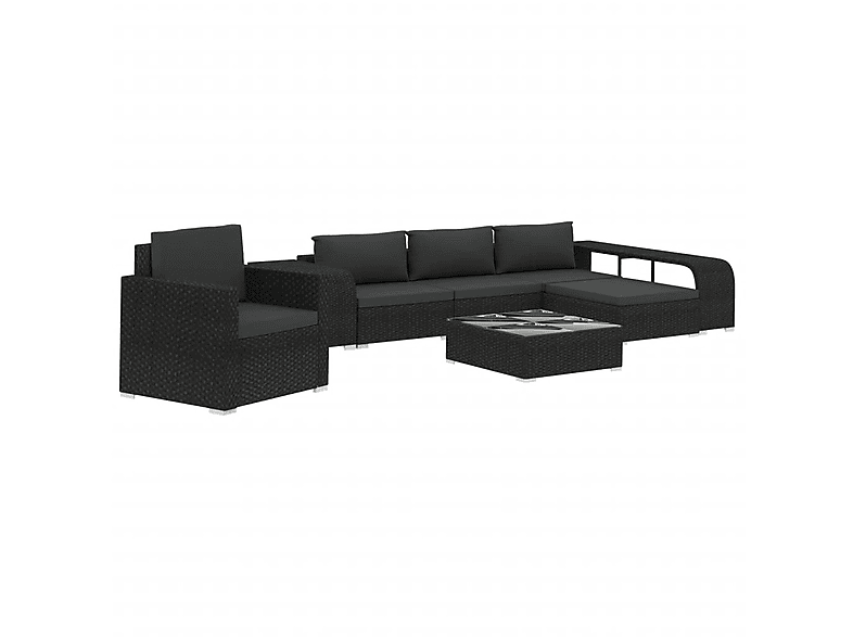 46825 Schwarz VIDAXL Gartentisch- und Stuhlset,