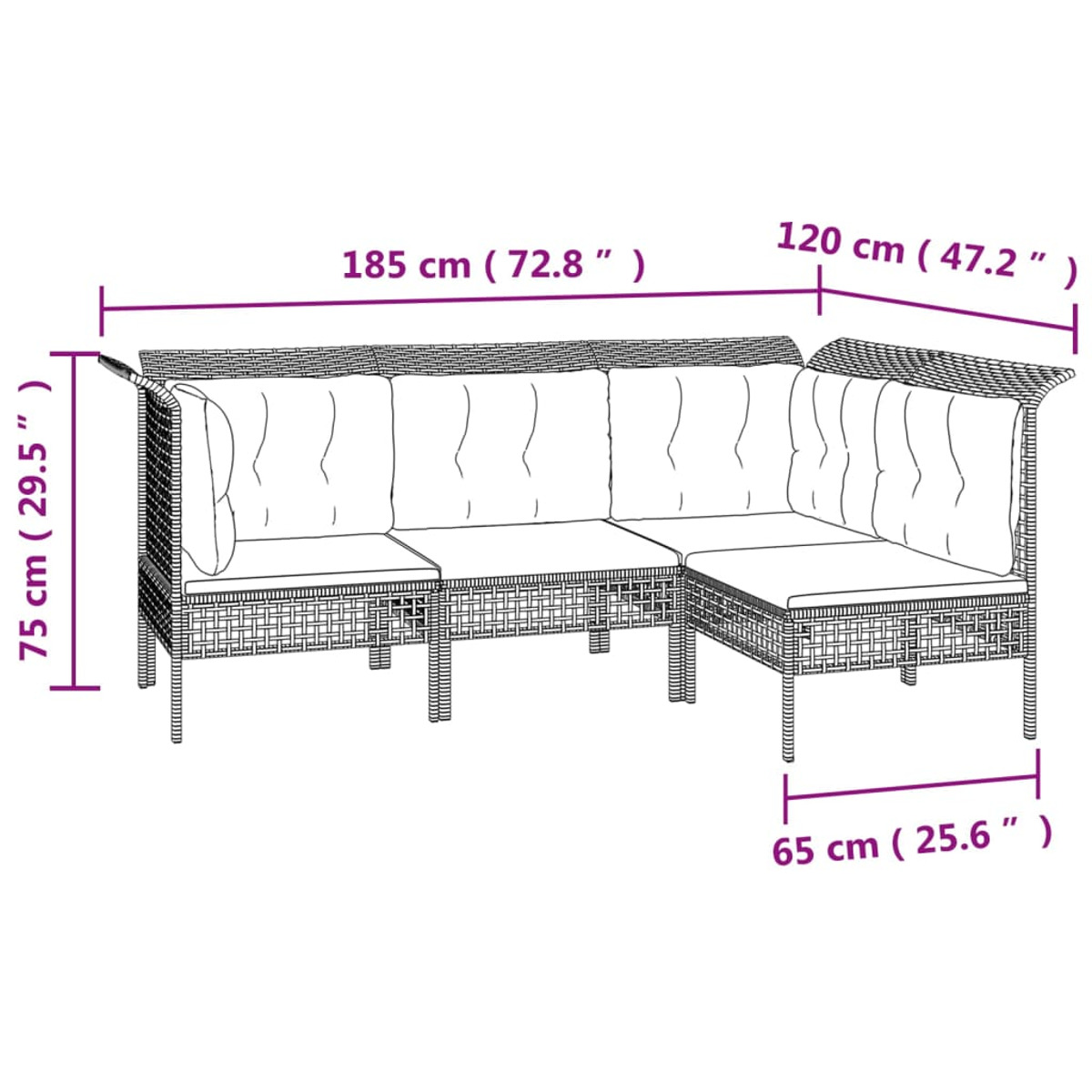 Grau Gartentisch- Stuhlset, 3187573 und VIDAXL