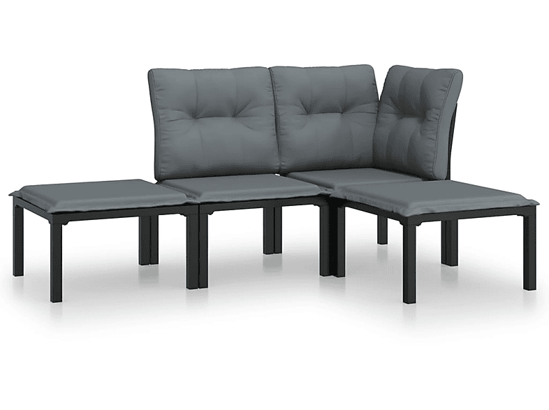 VIDAXL und Schwarz 3187741 Stuhlset, Gartentisch-