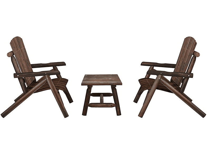 Braun VIDAXL und Gartentisch- Stuhlset, 3185516
