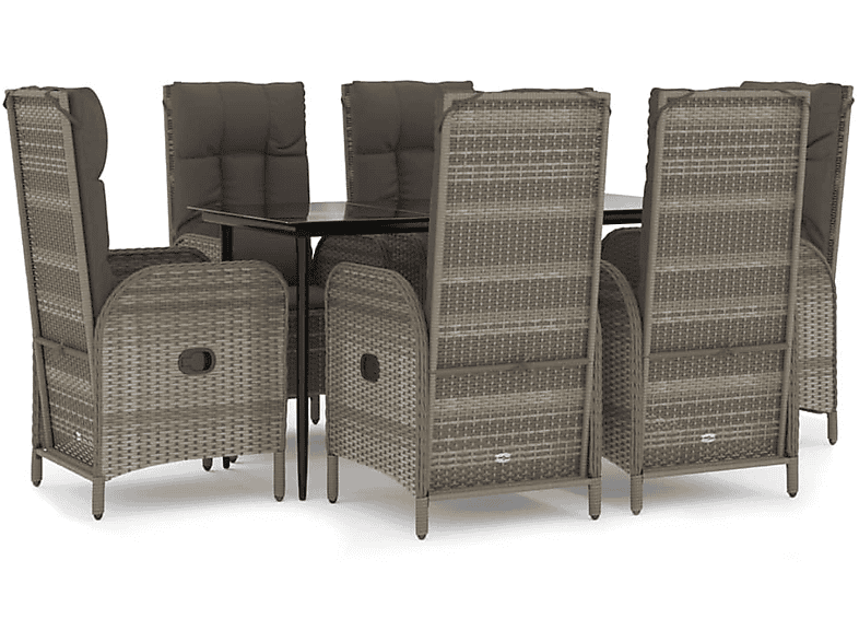 VIDAXL 3185180 Grau Gartentisch- und Stuhlset