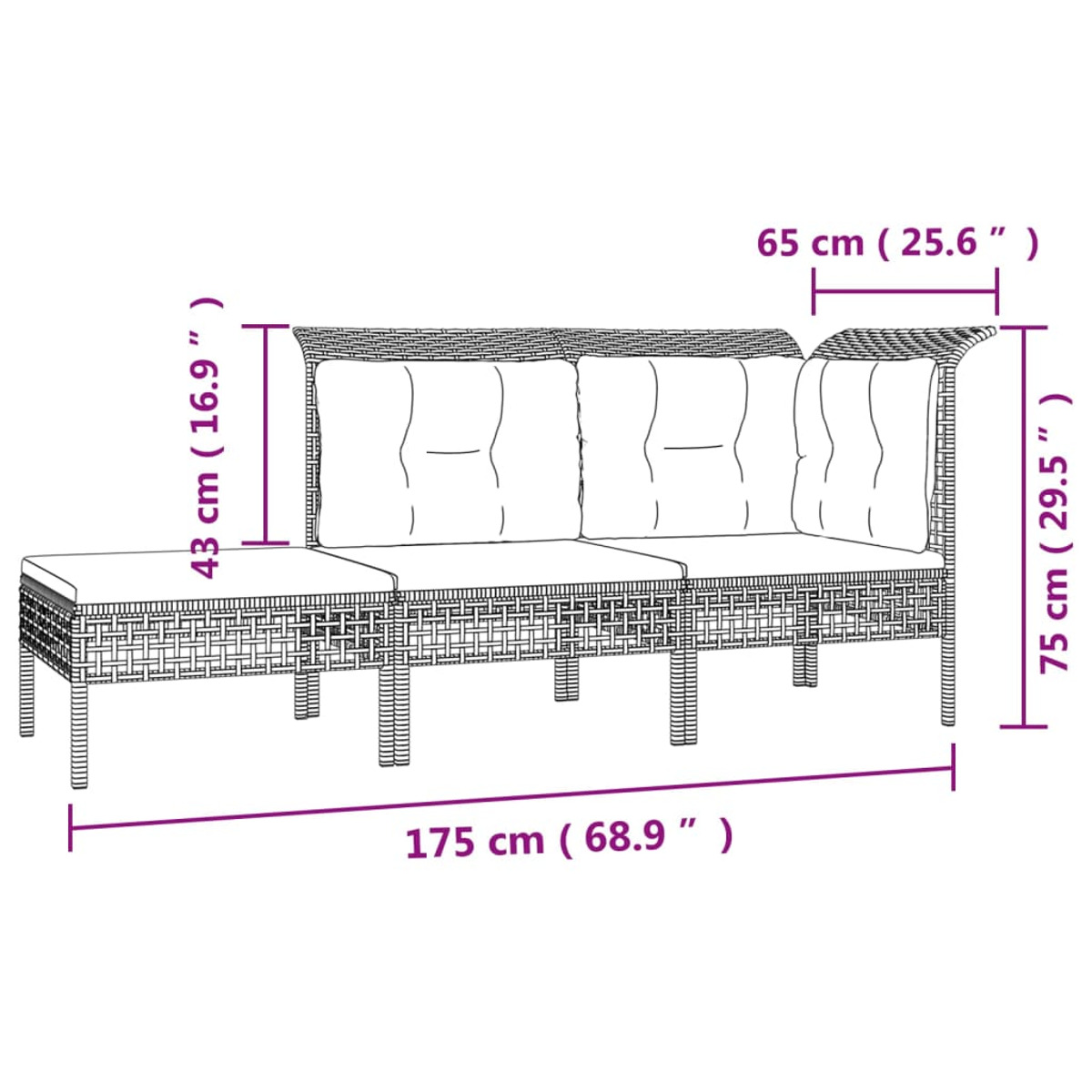 VIDAXL 3187550 Gartentisch- Stuhlset, Grau und