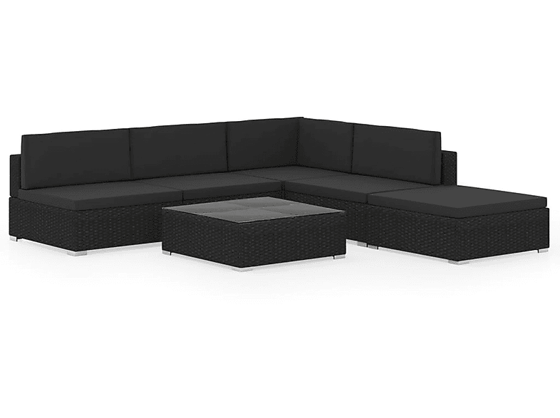 47257 Gartentisch- Stuhlset, Schwarz VIDAXL und